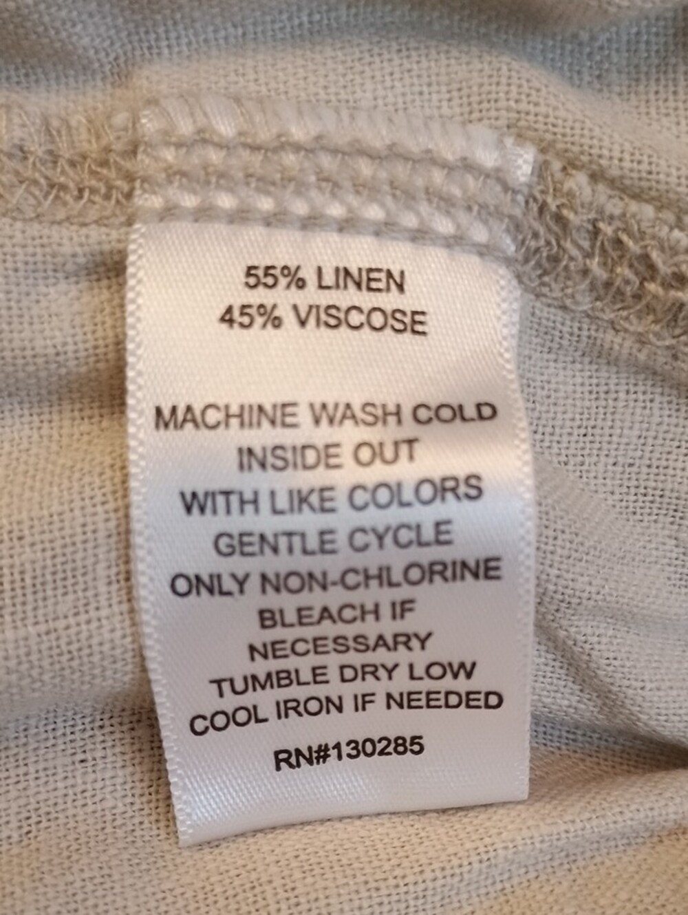 +SZ NWT Per Se SZ 3X Light Cream "Stone" Linen Blend Drawstring Shorts - Picture 6 of 8